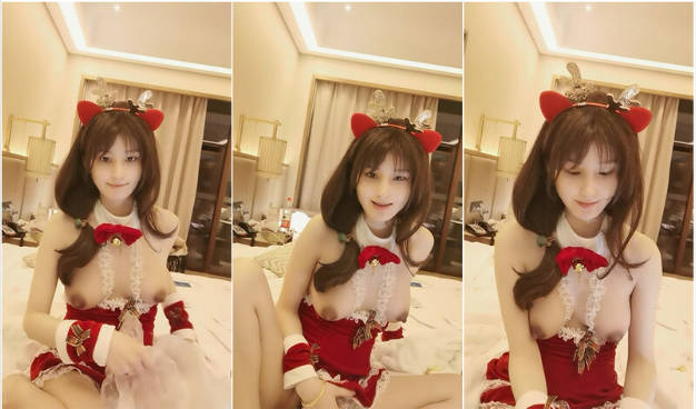 嬌美清純双胞胎母亲三飞美少婦性感聖誕套裝,平安夜甘當妳聽話的小麋鹿