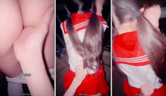 兄妹乱伦 意淫自己妹妹，爸妈睡着后拉着妹妹在天台做爱，面对城市的夜景后入蜜桃臀小穴抽插喷射}