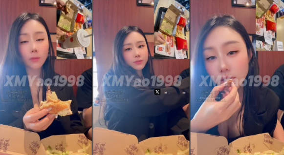 推特性爱大师95后绿帽情侣美腿女王「汐梦瑶」《精液小汉堡》，去麦当劳餐厅现场制作！还有一个女生正对着我们坐着，一直偷看…}