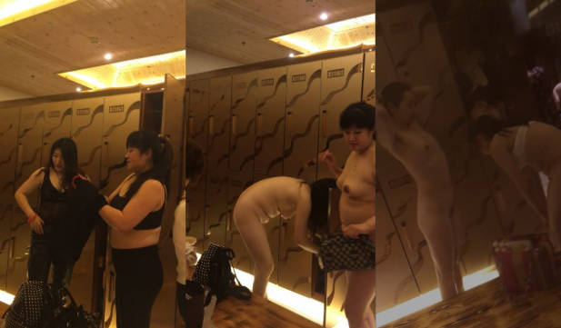 身临其境，现场真实偷拍温泉休闲酒店女宾换衣室内部春光，多个年龄段，一屋子女人穿脱衣物}