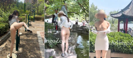 极限户外露出挑战『ZousAdingo』性感人妻尤物 满处是人的公园大胆全裸露出 玩的就是紧张刺激 发现就社死}